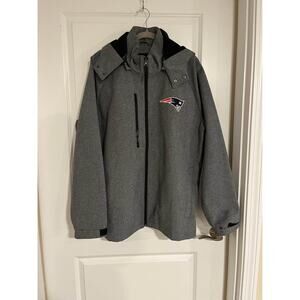 Hooded Grey NFL New England Patriots XL fleece lined jacket
